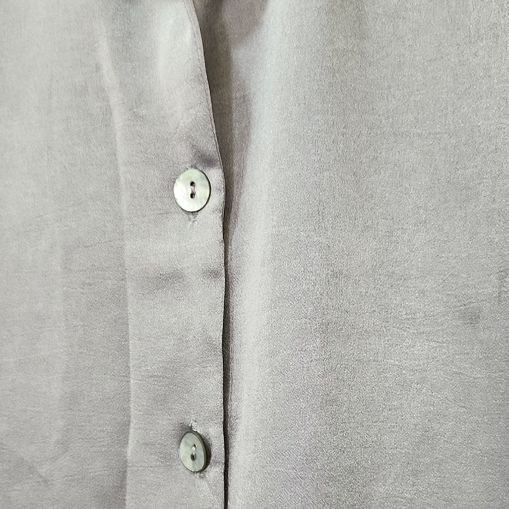 Chic Women's Gray Long Sleeve Blouse - Picture 3 of 11